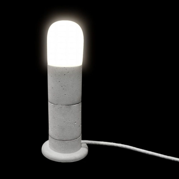 Lampa Stołowa-ML0.6 BetonArchit. II OtakS-Okrągły